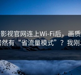 蘑菇影视官网连上Wi‑Fi后，画质与流量居然有“省流量模式”？我刚发现