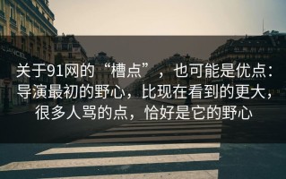 关于91网的“槽点”，也可能是优点：导演最初的野心，比现在看到的更大，很多人骂的点，恰好是它的野心