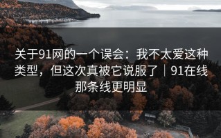 关于91网的一个误会：我不太爱这种类型，但这次真被它说服了｜91在线那条线更明显