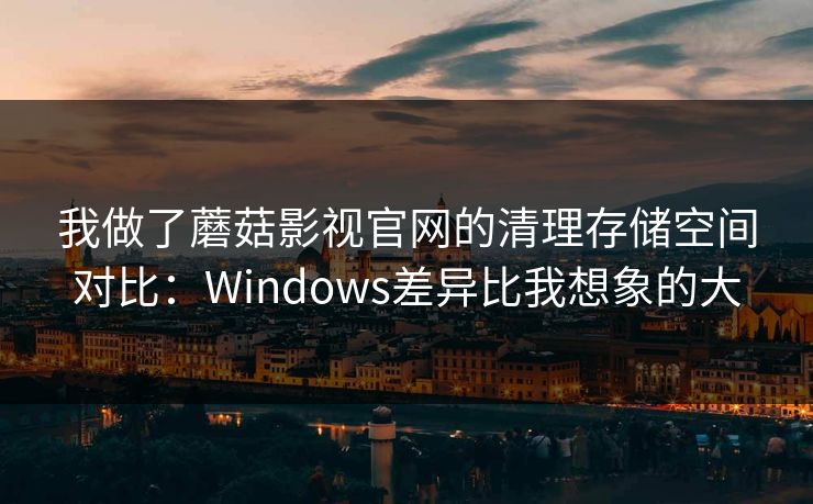 我做了蘑菇影视官网的清理存储空间对比：Windows差异比我想象的大
